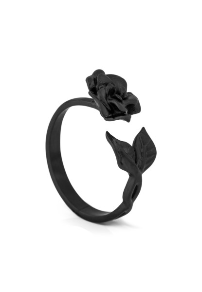 Rosa Ring Matte Black