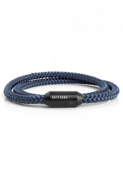 Mare Nylon Bracelet Mattschwarz - Navyblau