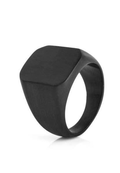 Anillo Iustitia Negro Mate