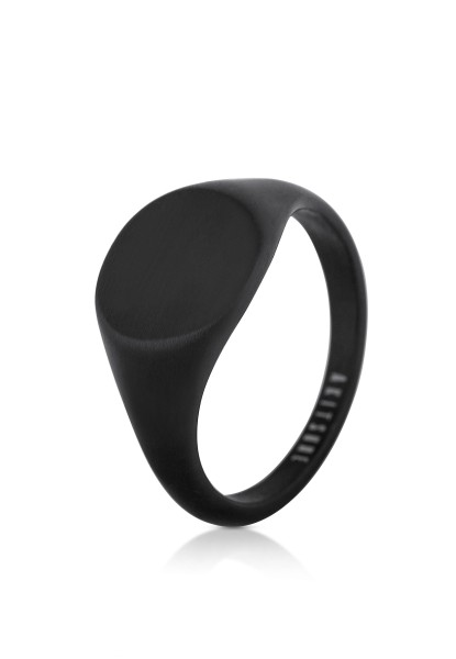 Parvus Signet Ring Matte Black