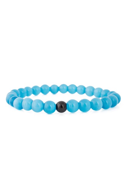 Globae Perlenarmband - Opal Blau