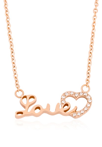 Love Necklace Rose Gold 60 cm