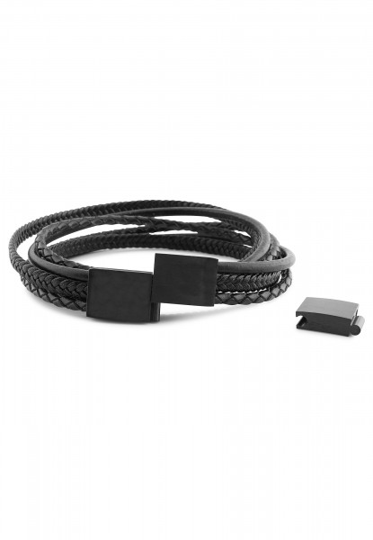 non　新品AMBUSH PEACE LEATHER BRACELET AMBUSH Black Peace Leather Bracelet Ambush