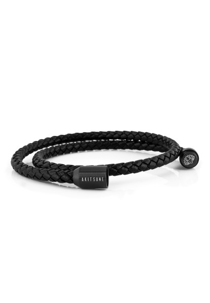 Suprema Leather Bracelet Matte Black - Black - Akitsune