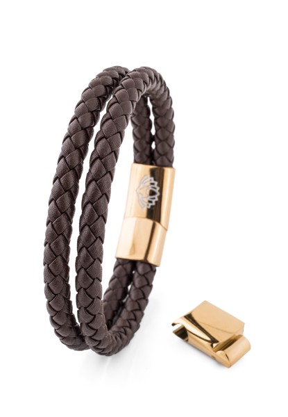 Simplicitas Bracelet Gold - Brown