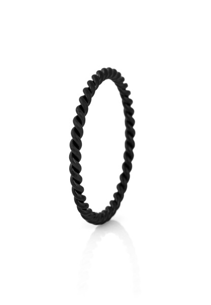 Mare Ring Matte Black - Set of 3