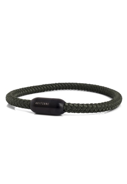 Silvus Nylon Bracelet - Matte Black - Olive