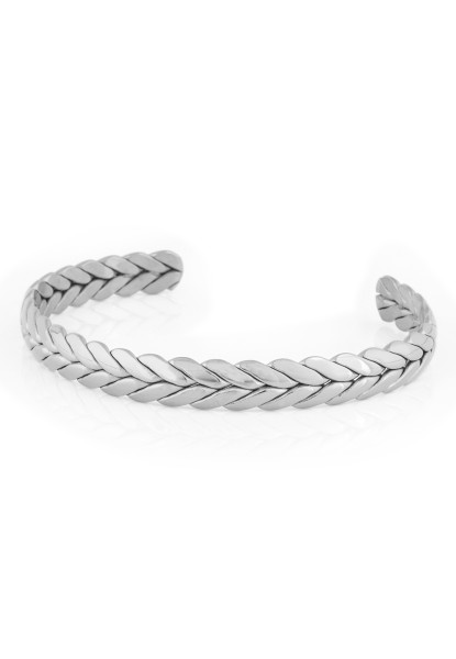 Akitsune Laurea Laurel Wreath Bangle - Silber Lorbeerkranz