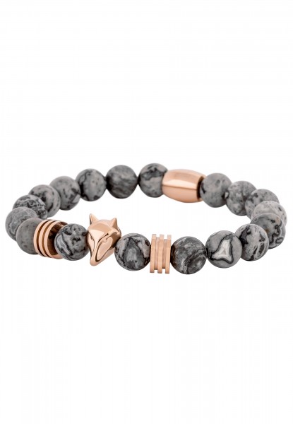 Obsidius Beaded Armband Rosegold - Grau