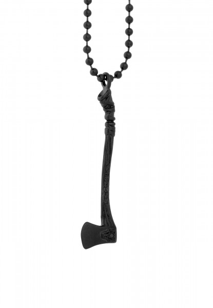 Pendentif / Collier Securis Noir Mat 70 cm