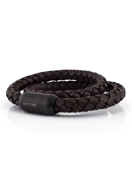 Bracelet en cuir Navis-bracelet noir