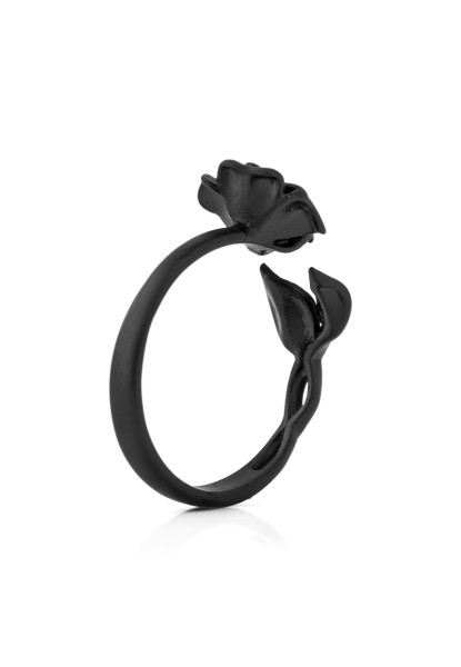 Rosa Ring Matte Black