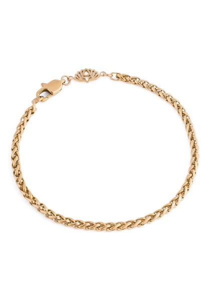 Cor Wheat Chain Bracelet Gold 3 mm