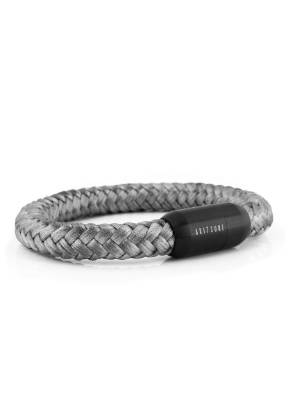 Portus - Bracelet corde marine noir-gris foncé