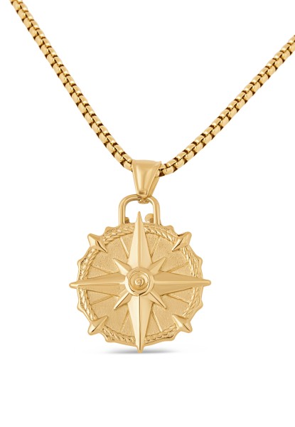 Guidance Halskette Gold - Kompass 70 cm