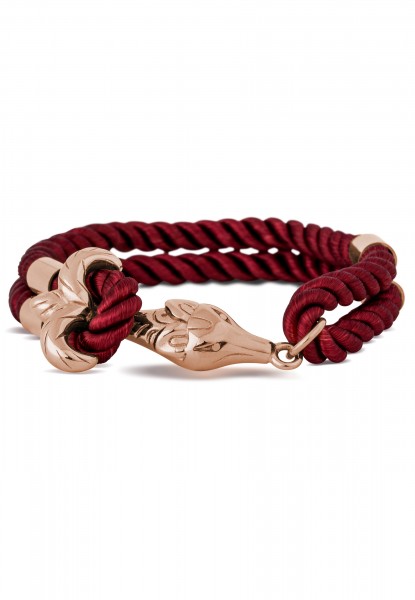 Pulsera Vulpes Oro Rosa - Borgoña