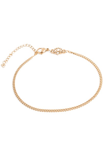 Cuban Chain Bracelet Gold 2 mm