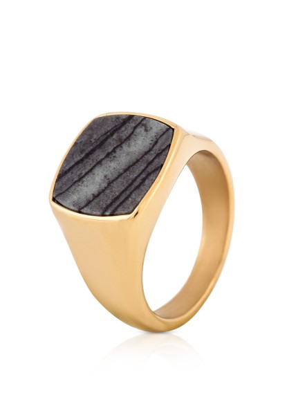 Bague Opul Noir Mat