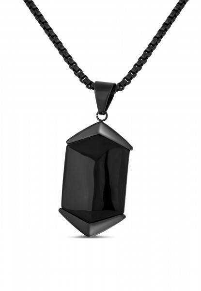 Abyss Pendentif / Collier Noir Mat - Black 70 cm