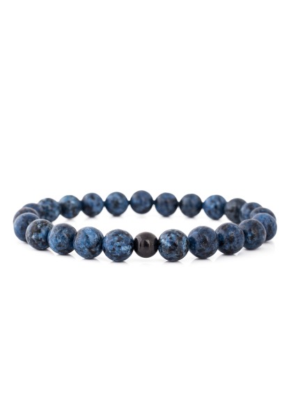 Globae Perlenarmband - Marble Blau