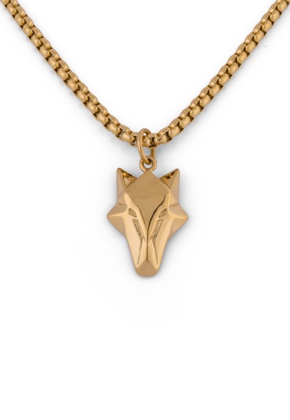 Vulpes Pendant / Necklace Gold 70 cm